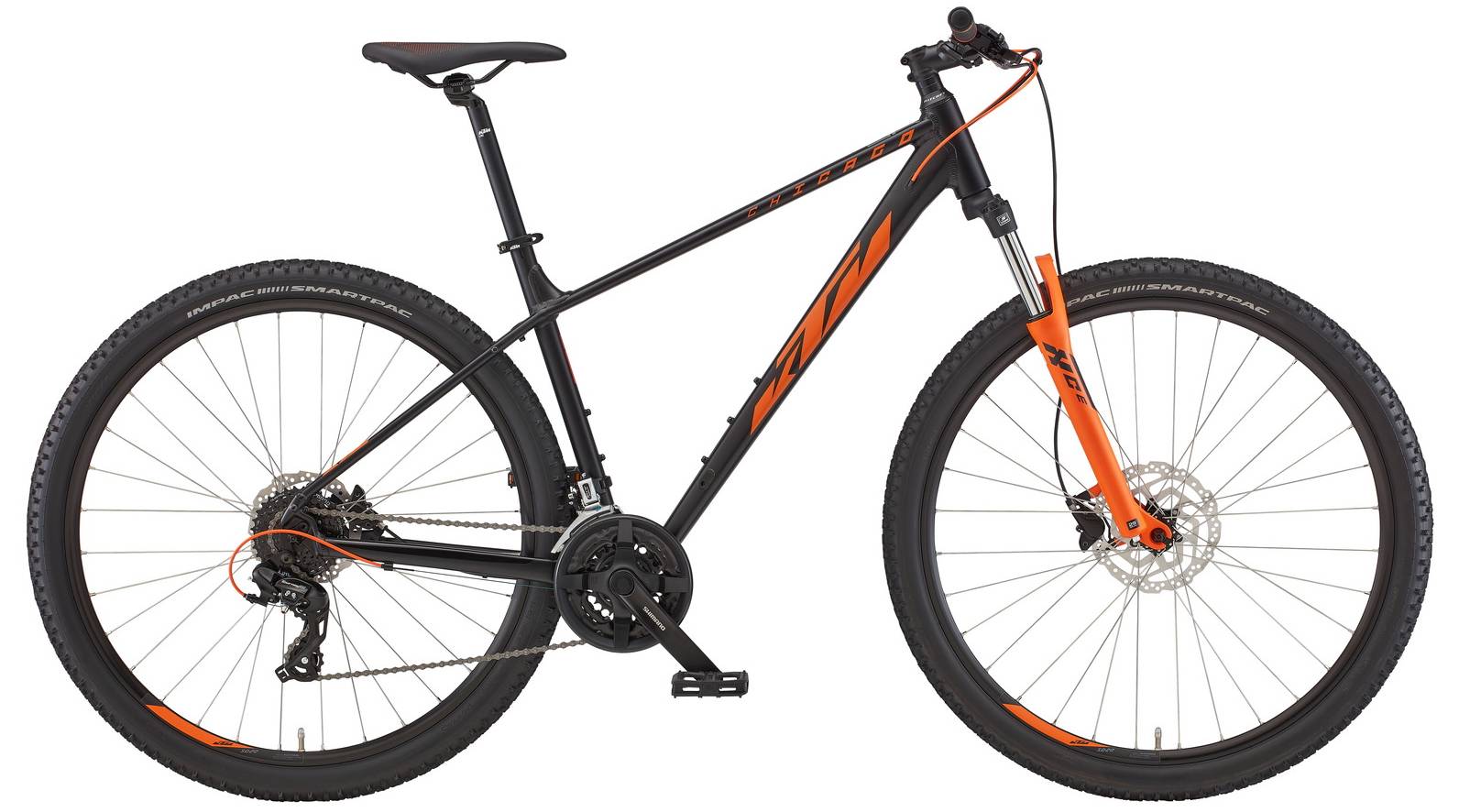 Фотографія Велосипед KTM CHICAGO 272 27.5", размер L рама 48см (2022) Черно-оранжевый